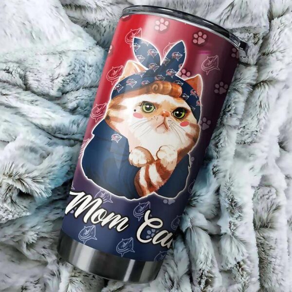 Columbus Blue Jackets Cat Moms Everywhere Tumbler