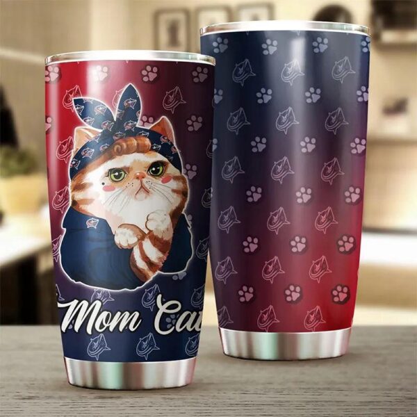 Columbus Blue Jackets Cat Moms Everywhere Tumbler