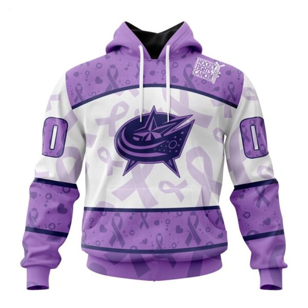 Columbus Blue Jackets Hoodie Special Lavender – Fight Cancer Hoodie