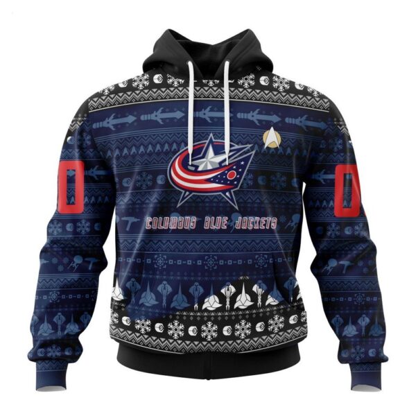 Columbus Blue Jackets Hoodie Special Star Trek Design Hoodie