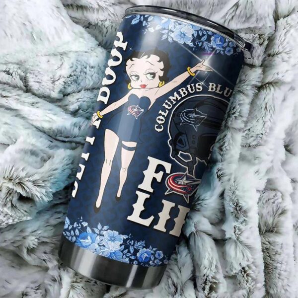 Columbus Blue Jackets Tumbler Betty Boop