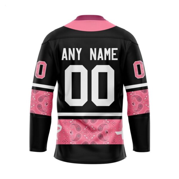 Customize NHL Columbus Blue Jackets Specialized Hockey Jersey In Classic Style With Paisley Pink Breast Cancer