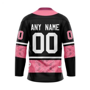 Customize NHL New Jersey Devils Specialized Hockey Jersey In Classic Style With Paisley Pink Breast Cancer 2
