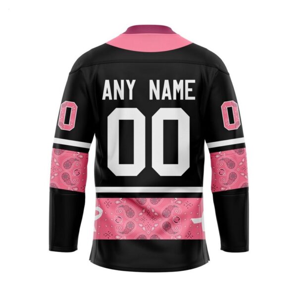 Customize NHL New Jersey Devils Specialized Hockey Jersey In Classic Style With Paisley Pink Breast Cancer