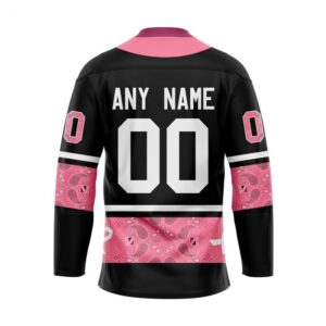Customize NHL New York Rangers Specialized Hockey Jersey In Classic Style With Paisley Pink Breast Cancer 2