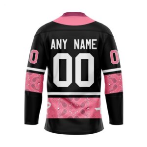 Customize NHL Pittsburgh Penguins Specialized Hockey Jersey In Classic Style With Paisley Pink Breast Cancer 2
