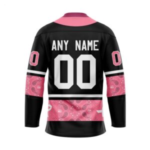 Customize NHL Vegas Golden Knights Specialized Hockey Jersey In Classic Style With Paisley Pink Breast Cancer 2
