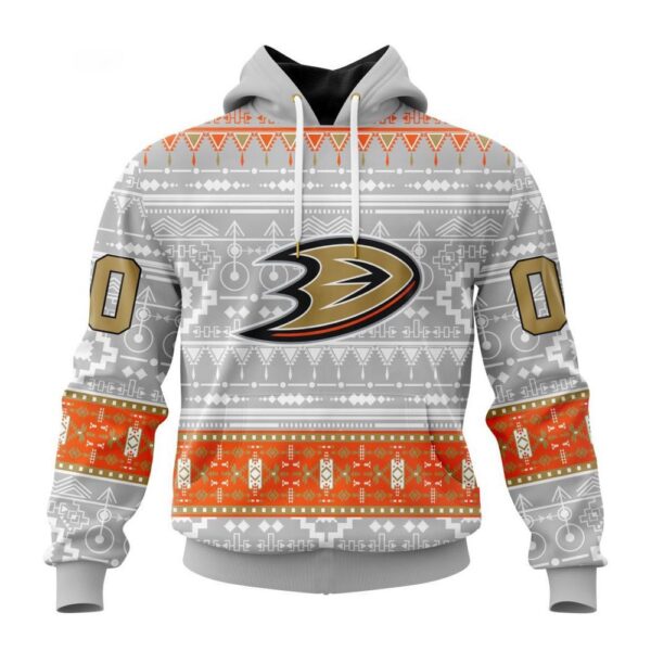 Customized NHL Anaheim Ducks Hoodie Special Native Design Hoodie