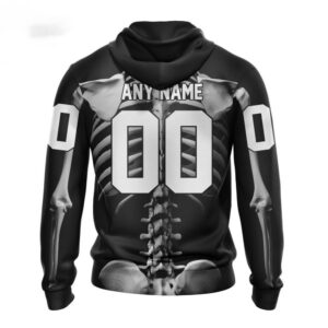 Customized NHL Anaheim Ducks Hoodie Special Skeleton Costume For Halloween Hoodie 2