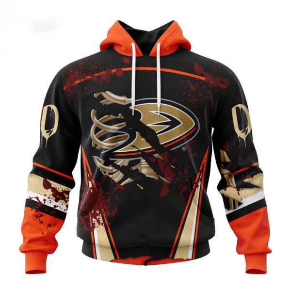 Customized NHL Anaheim Ducks Hoodie Specialized Design Jersey With Your Ribs For Halloween Hoodie