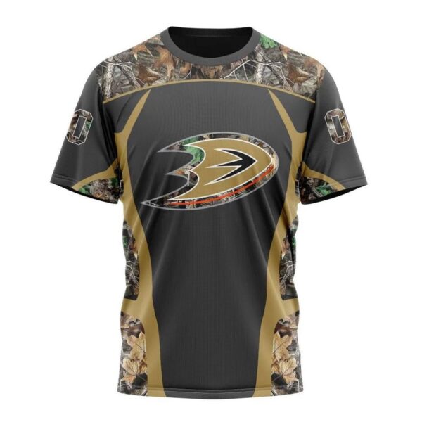 Customized NHL Anaheim Ducks T-Shirt Special Camo Hunting Design T-Shirt