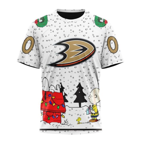 Customized NHL Anaheim Ducks T-Shirt Special Peanuts Design T-Shirt