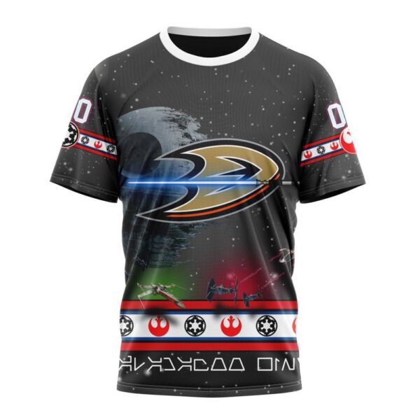 Customized NHL Anaheim Ducks T-Shirt Special Star Wars Design T-Shirt