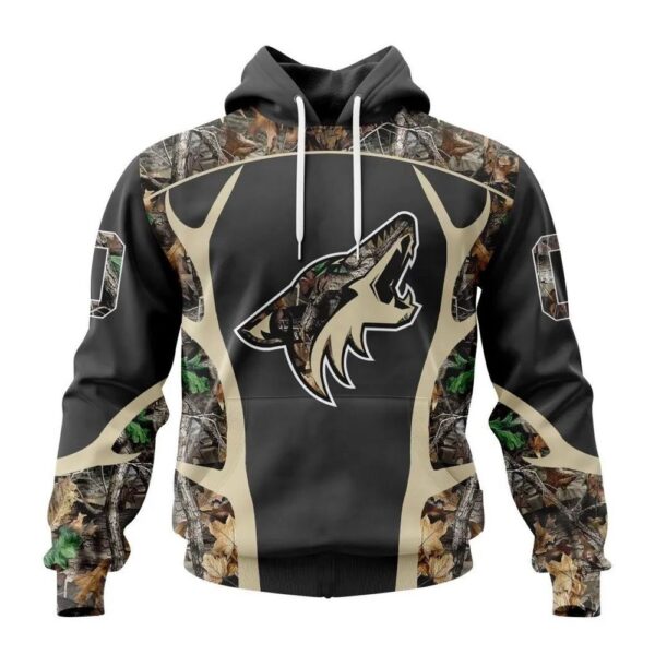 Customized NHL Arizona Coyotes Hoodie Special Camo Hunting Design Hoodie