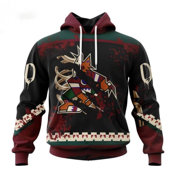 Customized NHL Arizona Coyotes Hoodie Specialized Design Jersey With Your Ribs For Halloween Hoodie