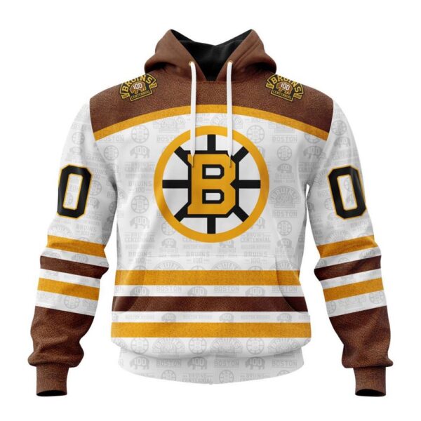 Customized NHL Boston Bruin Hoodie Centennial Season Design 100th Anniversary Hoodie