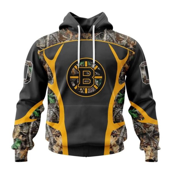 Customized NHL Boston Bruins Hoodie Special Camo Hunting Design Hoodie