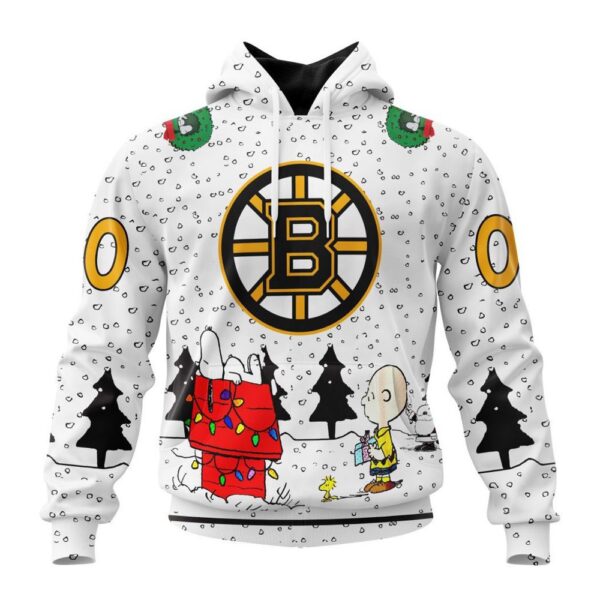 Customized NHL Boston Bruins Hoodie Special Peanuts Design Hoodie