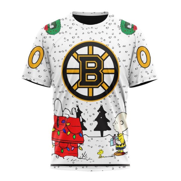 Customized NHL Boston Bruins T-Shirt Special Peanuts Design T-Shirt