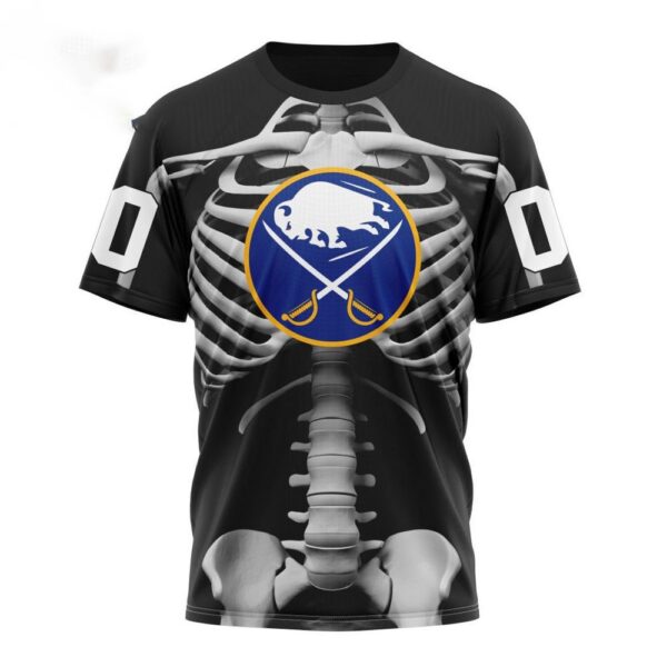 Customized NHL Buffalo Sabres T-Shirt Special Skeleton Costume For Halloween T-Shirt