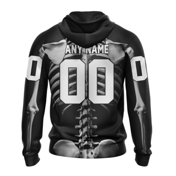 Customized NHL Calgary Flames Hoodie Special Skeleton Costume For Halloween Hoodie