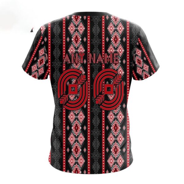 Customized NHL Calgary Flames T-Shirt Special Skull Native Design T-Shirt