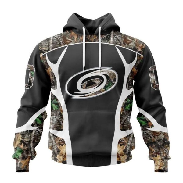 Customized NHL Carolina Hurricanes Hoodie Special Camo Hunting Design Hoodie