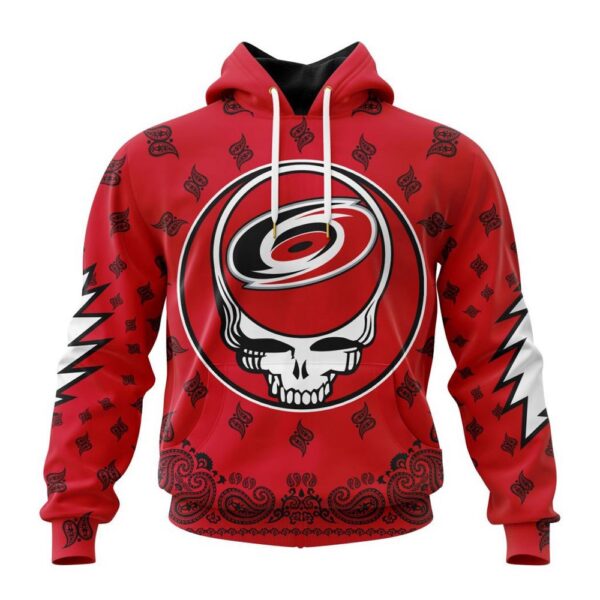 Customized NHL Carolina Hurricanes Hoodie Special Grateful Dead Design Hoodie