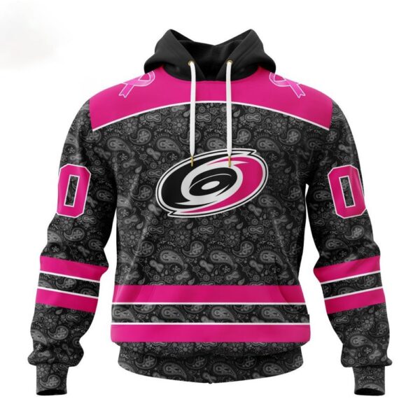 Customized NHL Carolina Hurricanes Hoodie Special Pink In The Rink Fight Breast Cancer Hoodie