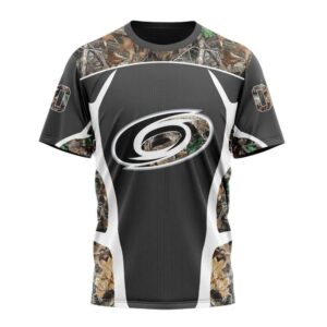 Customized NHL Carolina Hurricanes T Shirt Special Camo Hunting Design T Shirt 1