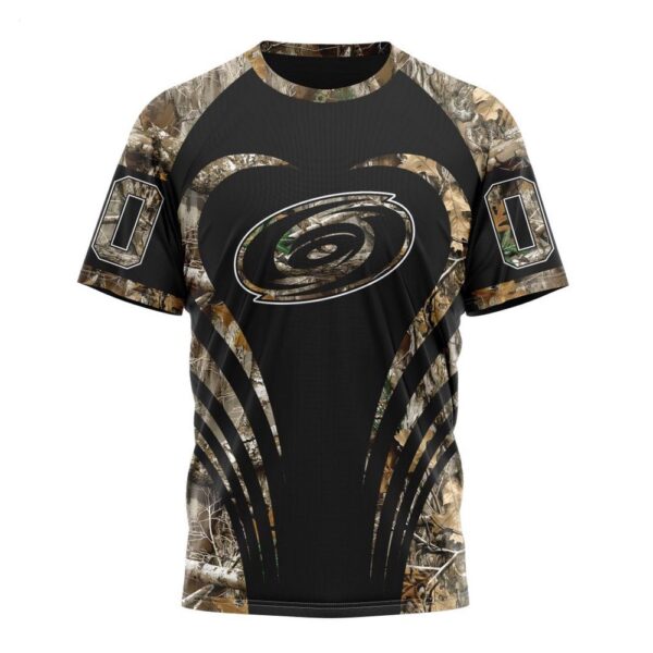 Customized NHL Carolina Hurricanes T-Shirt Special Camo Hunting T-Shirt