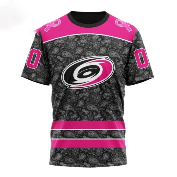 Customized NHL Carolina Hurricanes T-Shirt Special Pink In The Rink Fight Breast Cancer T-Shirt