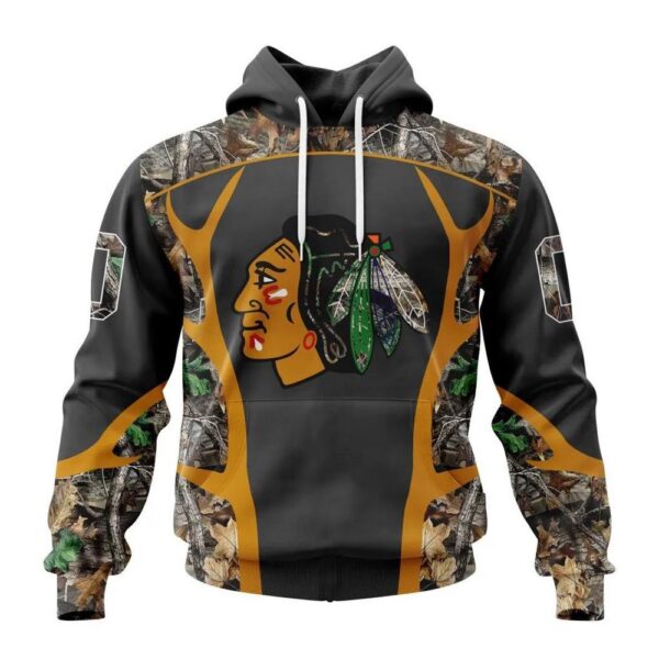 Customized NHL Chicago Blackhawks Hoodie Special Camo Hunting Design Hoodie