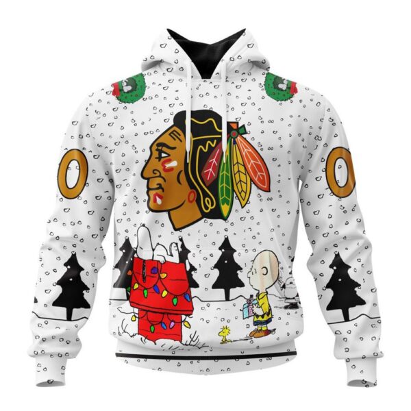 Customized NHL Chicago Blackhawks Hoodie Special Peanuts Design Hoodie