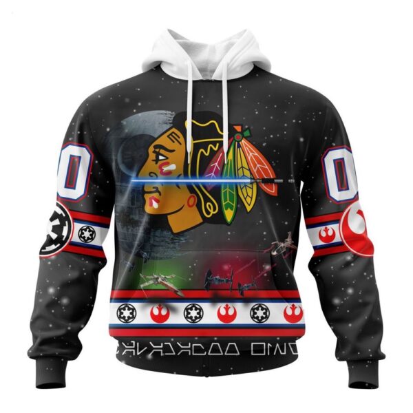 Customized NHL Chicago Blackhawks Hoodie Special Star Wars Design Hoodie