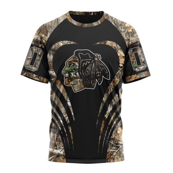 Customized NHL Chicago Blackhawks T-Shirt Special Camo Hunting T-Shirt