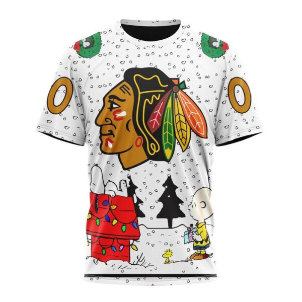 Customized NHL Chicago Blackhawks T-Shirt Special Peanuts Design T-Shirt