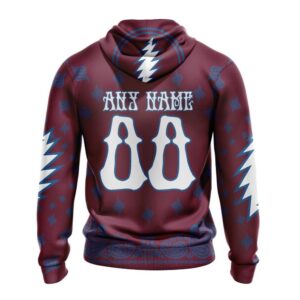 Customized NHL Colorado Avalanche Hoodie Special Grateful Dead Design Hoodie 2