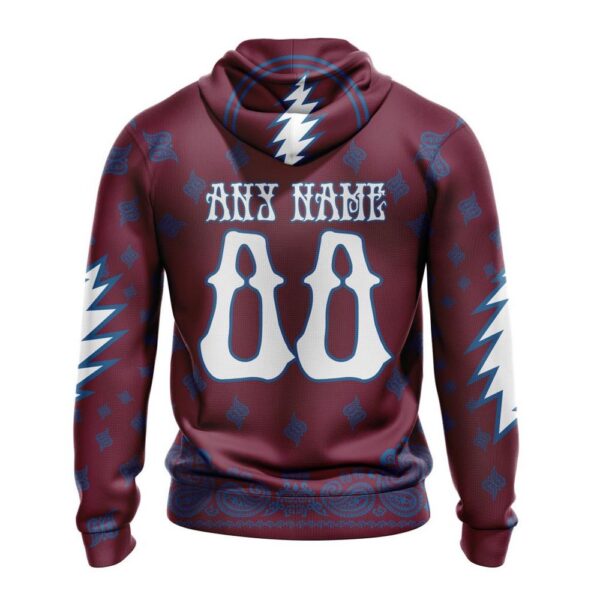 Customized NHL Colorado Avalanche Hoodie Special Grateful Dead Design Hoodie