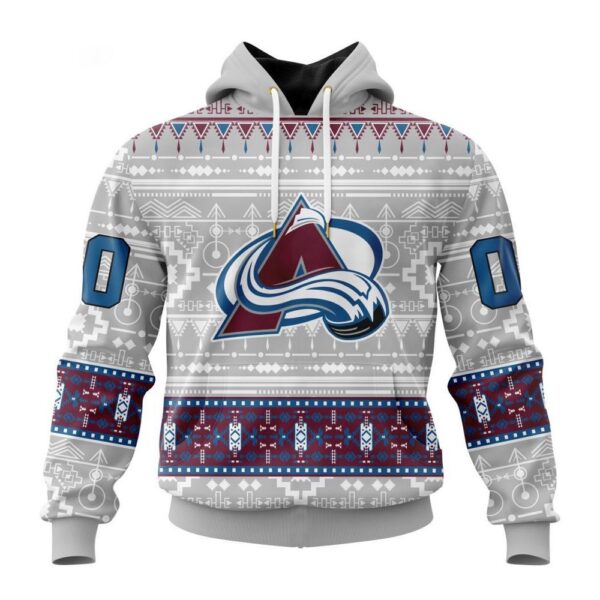 Customized NHL Colorado Avalanche Hoodie Special Native Design Hoodie