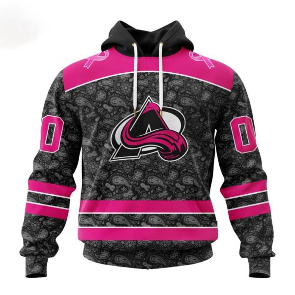 Customized NHL Colorado Avalanche Hoodie Special Pink In The Rink Fight Breast Cancer Hoodie