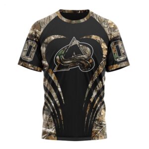 Customized NHL Colorado Avalanche T Shirt Special Camo Hunting T Shirt 1