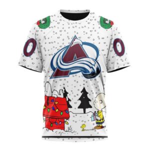 Customized NHL Colorado Avalanche T Shirt Special Peanuts Design T Shirt 1