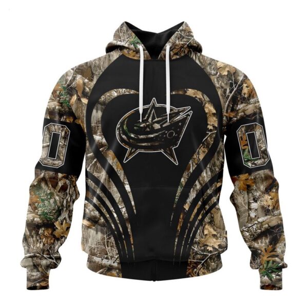 Customized NHL Columbus Blue Jackets Hoodie Special Camo Hunting Hoodie