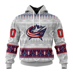 Customized NHL Columbus Blue Jackets Hoodie Special Native Design Hoodie 1