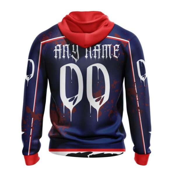 Customized NHL Columbus Blue Jackets Hoodie Specialized Design Jersey With Your Ribs For Halloween Hoodie