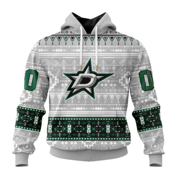 Customized NHL Dallas Stars Hoodie Special Native Design Hoodie