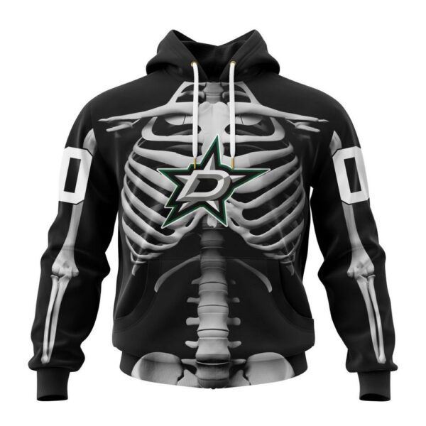 Customized NHL Dallas Stars Hoodie Special Skeleton Costume For Halloween Hoodie