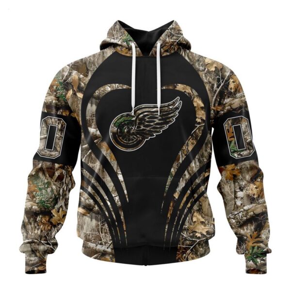 Customized NHL Detroit Red Wings Hoodie Special Camo Hunting Hoodie