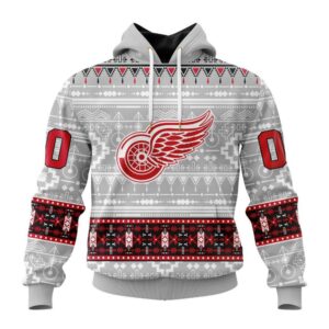 Customized NHL Detroit Red Wings Hoodie Special Native Design Hoodie 1